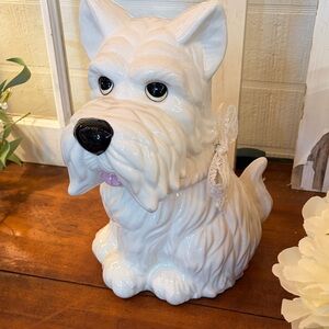 White Ceramic Dog Figurine